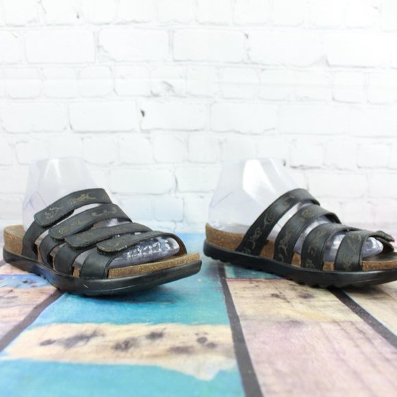DANSKO Black Leather Strappy Slide Sandal Size 39 - Picture 3 of 9
